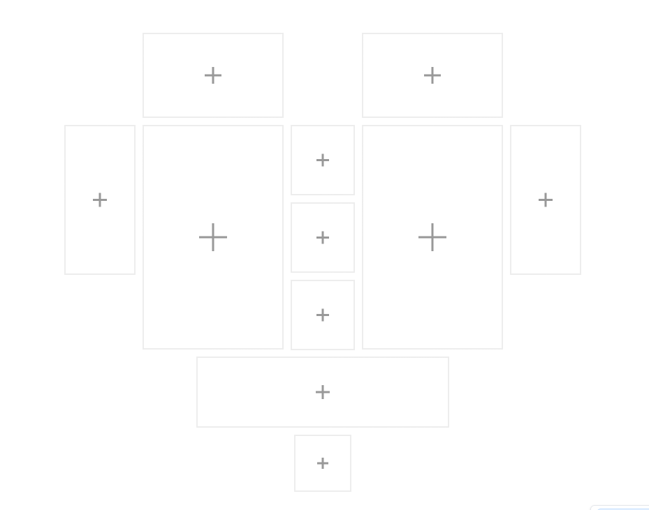 दिल के आकार का कोलाज लेआउट 1