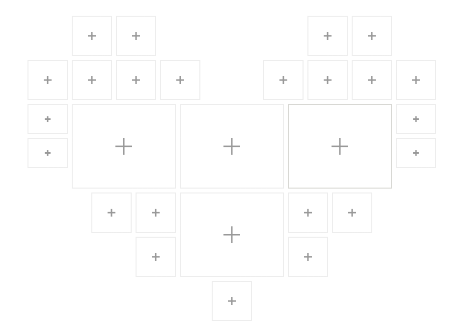 दिल के आकार का कोलाज लेआउट 2